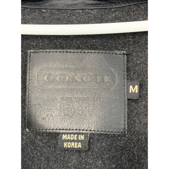 Coach Black Leather Jacket - Picture 3 of 11